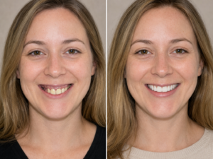 Kerry Voit DDS Dental Implants Before and After-Ill Fitting Partial