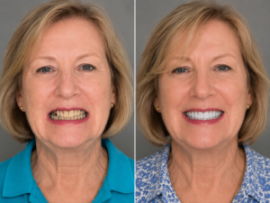 Kerry Voit DDS Dental Implants Before and After-Decaying and Missing Teeth