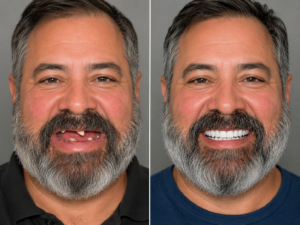 Kerry Voit DDS Dental Implants Before and After-Broken and Missing Teeth