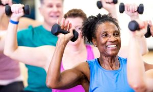Exercising Woman with Dental Implants